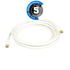 Cabo mini displayport / mini displayport 5 metros kit com 5