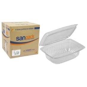 Embalagem retangular com tampa articulada sanpack s-88 c/200