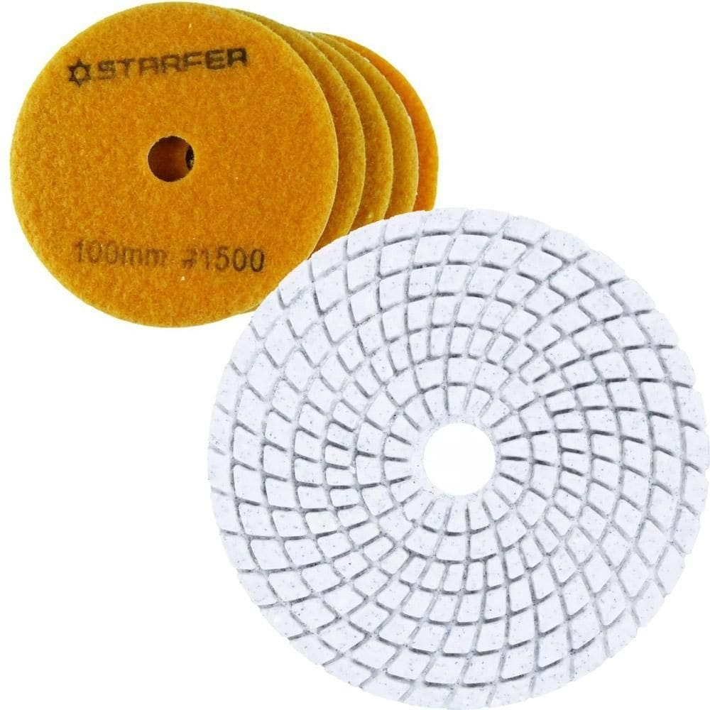 Jogo de 5 disco de lixa diamantado tiras aderentes para polimento 100