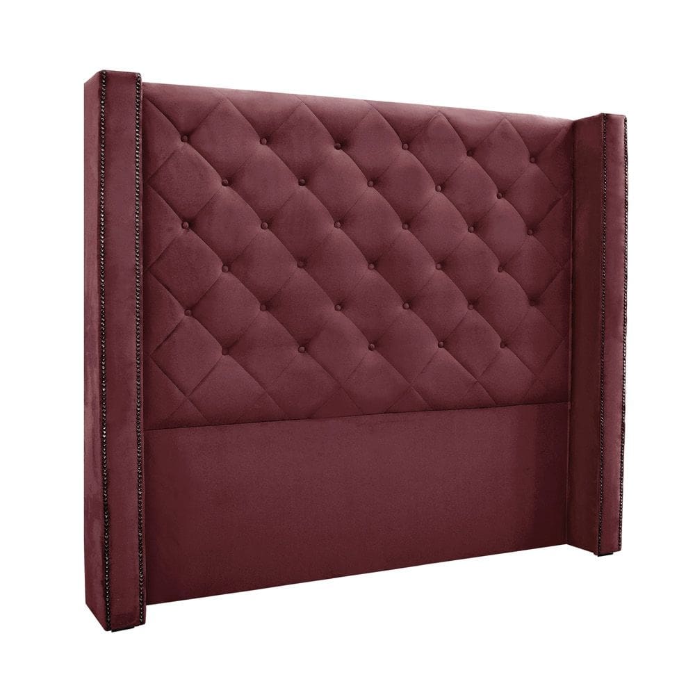 Cabeceira Cama Box King 195cm e Recamier Vicenza Veludo S04 - D`Rossi