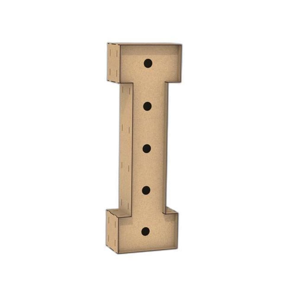 Letra caixa grande h mdf 80cm altura furo lampada iluminação