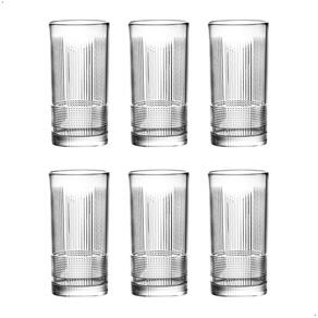 Jogo com 6 copos de cristal água 350 ml vivant l`hermitage
