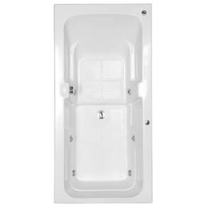 Banheira Hidromassagem Astra Box Luxo 150cmx85cmx44cm - 04 Jatos Branco Gel-Coat P4 Com Aquecedor 110V