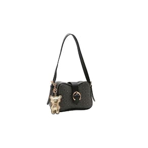 Bolsa ombro feminina chenson mini monograma preto
