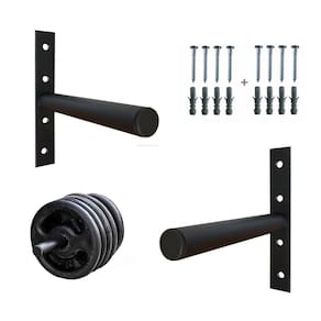 Par 2 suportes anilhas expositor academia 100 kg capacidade