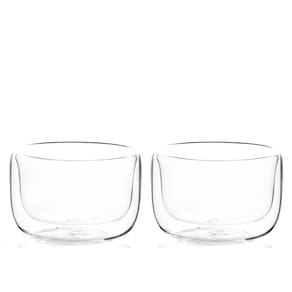 Conjunto 2 tigelas parede dupla sopa 300ml borossilicato