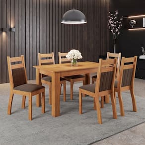 Mesa de Jantar 6 Lugares Luanda Bombom - Panorama Móveis