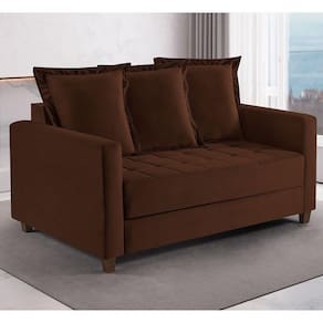 Sofa Cama Rocca Casal Talento Móveis Caramelo/Castanho