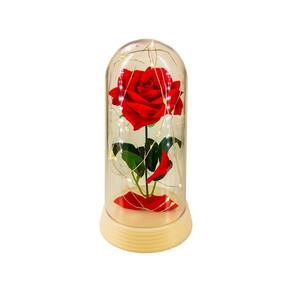 Luminária a bela e a fera a rosa encantada presente de natal