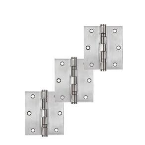 Dobradiça 3 X 2. Inox Escovado 3 Unidades Unica