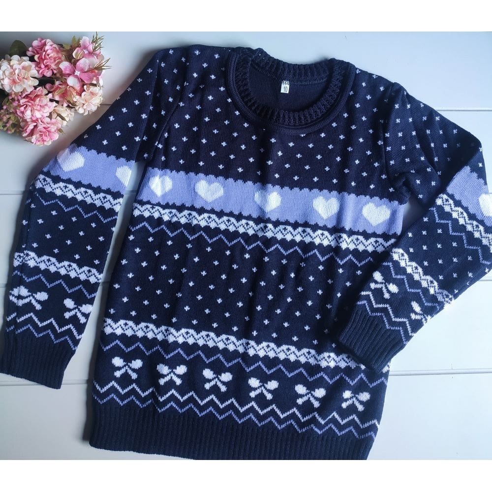 Blusa suéter infantil tricô inverno