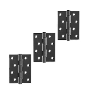 Dobradiça 4 X 3 Inox Preto 3 Unidades Unica