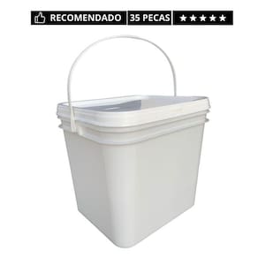 Balde retang 3.6lts p melado -35 pçs