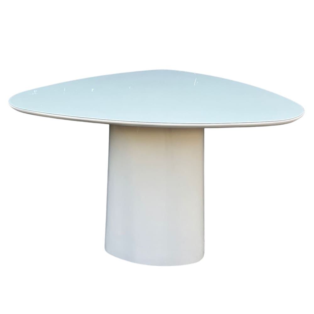 Mesa de Jantar Cone orgânica Redonda 160x164 cm Laqueado Off White