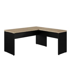 Mesa para Escritório em L Web40 1,20 x 1,50 - Macadamia/Pto