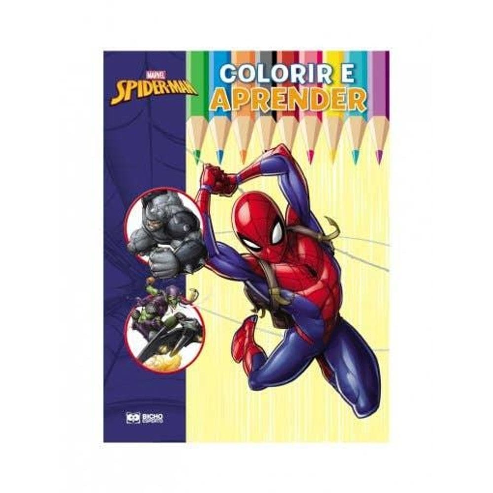 Colorir e Aprender Marvel - Homem Aranha