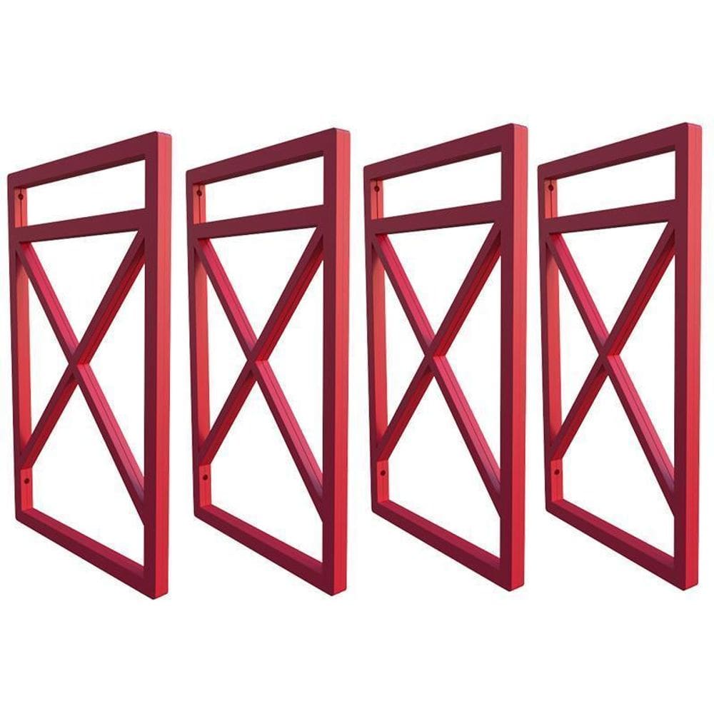 Suporte para prateleira estilo industrial 04 un. vermelho