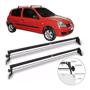 Rack Teto Em Aço Vhip Clio 2 Portas 2002 A 2012 Preto