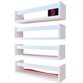 Kit 4 estante infantil para livrinhos brinquedo bebê mdf40cm