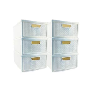 Kit 6 Gaveteiros Modularares Empalhável Organizador Multiuso
