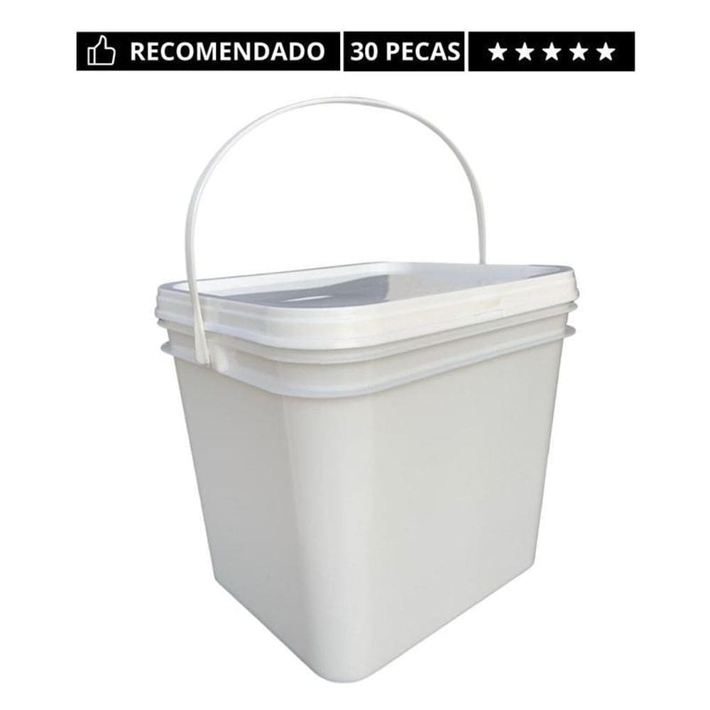 Balde retang 3.6l tampa lacre p organizar geladeira-30 un
