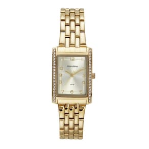 Relogio Mondaine Feminino Ref: 32781lpmvde1 Retangular Dourado