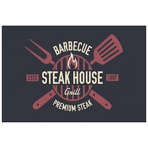 Tábua De Corte Retangular Steakhouse Em Vidro 40X30Cm