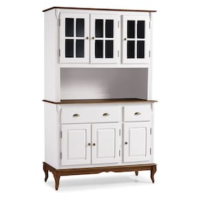Cristaleira Arca e Oratório 6 Portas 2 Gavetas Hannover 60804 - Branco/Imbuia Glazer
