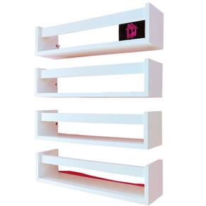 Kit nichos de parede porta livros pelúcia brinquedo 4un 40cm