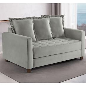 Sofa Cama Rocca Colchao Casal Talento Móveis Bege/Castanho