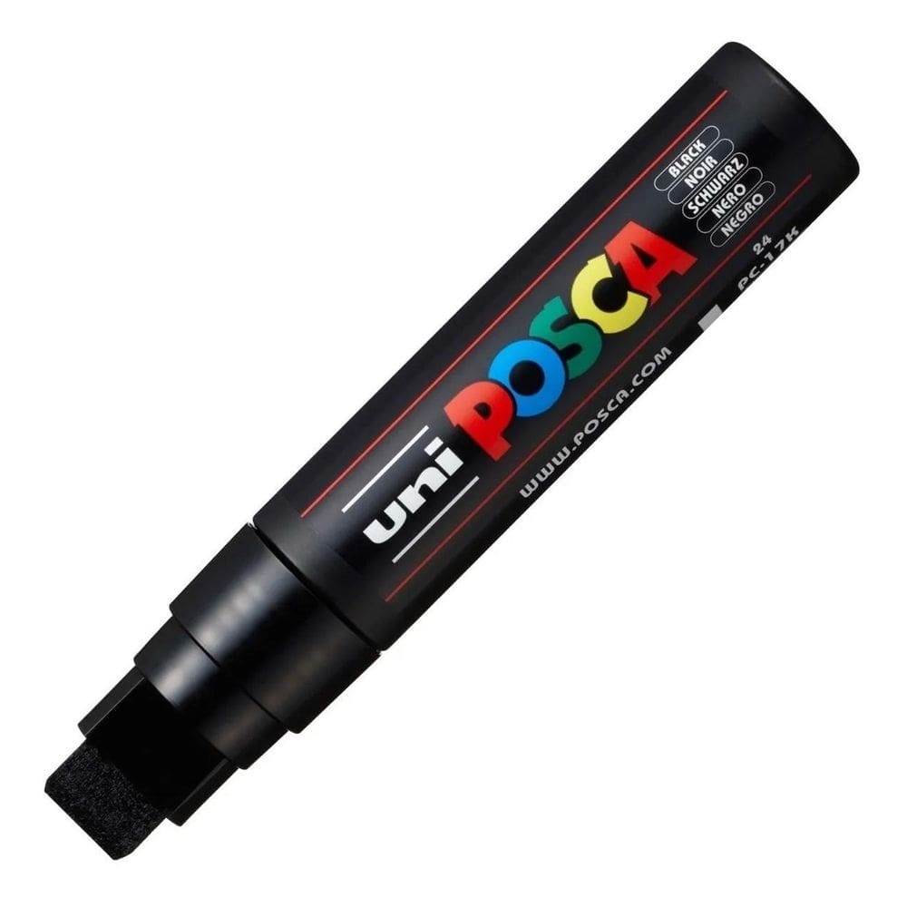 Caneta posca artística large line pc-17k 15.0 mm preta