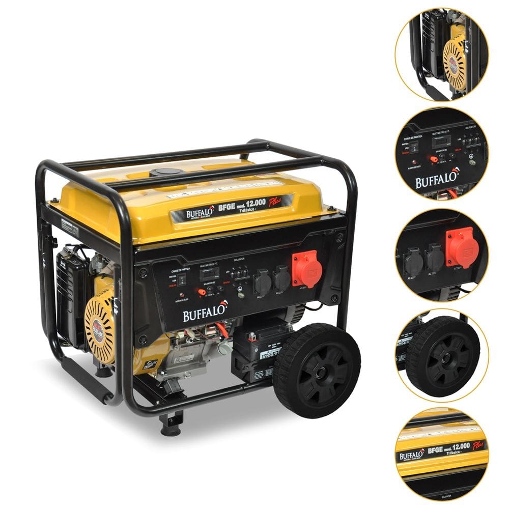 Gerador Elétrico a Gasolina 12,5kva Plus 380v Trif. Buffalo
