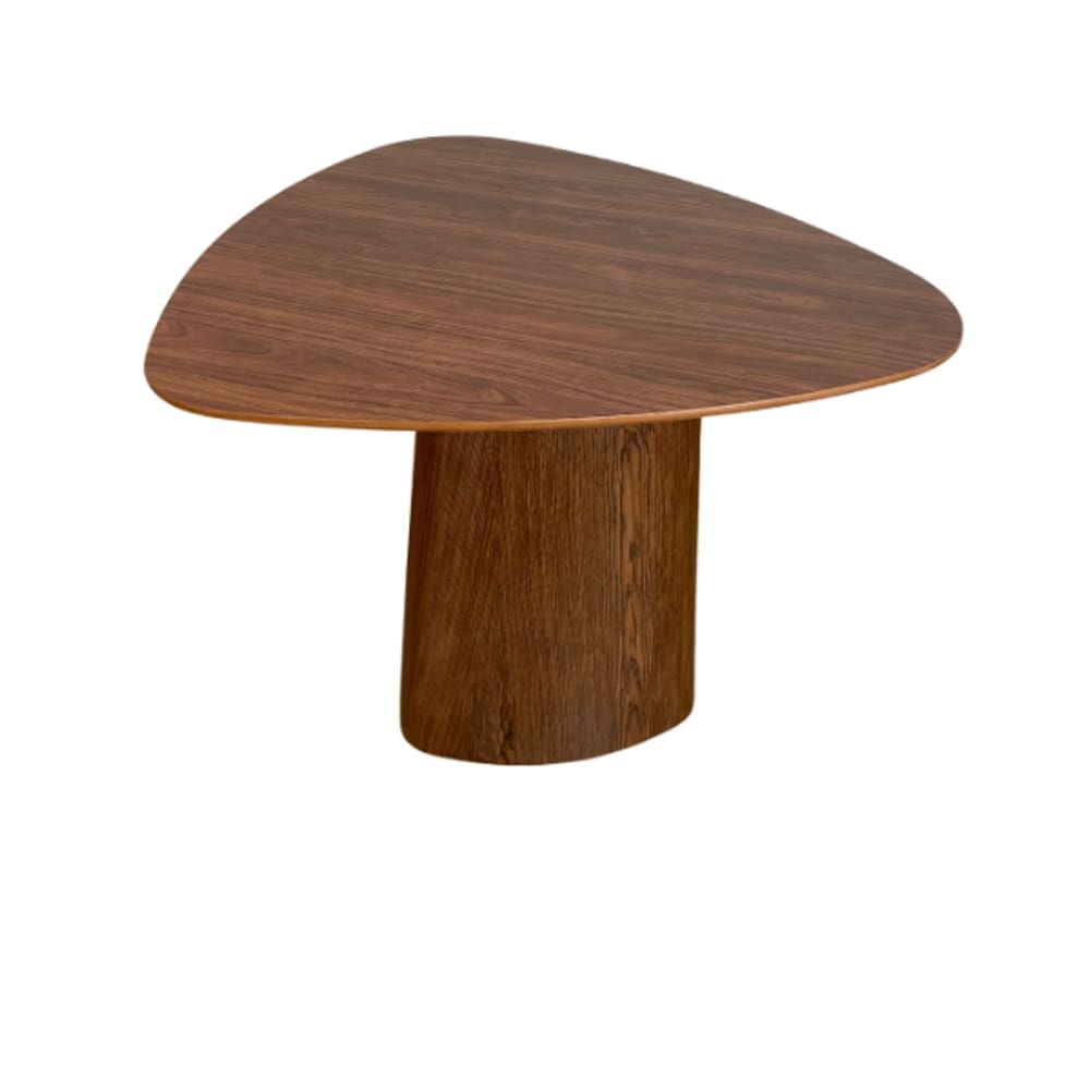 Mesa de Jantar Cone orgânica Redonda 110x113 cm Base e Tampo Pau ferro Catedral