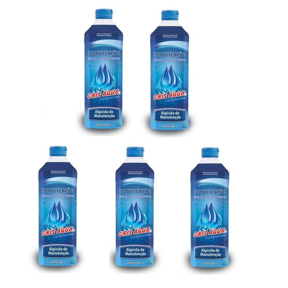 Kit 5 algicida de manutenção previne água verde cris água