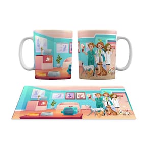 Caneca Branca Carreira Profissão Médica Medicina Veterinária