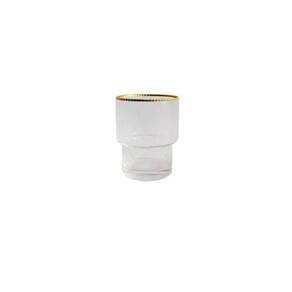 Jogo 2 copos baixos cristal borda dourada lines 220 ml wolff