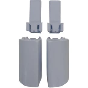 Pé fogão esmaltec branco 12cm  cinza