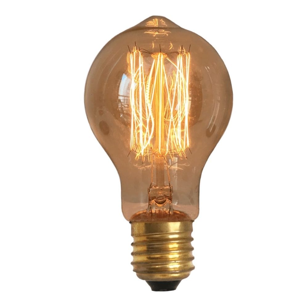 Lâmpada A19 FILAMENTO DE CARBONO SQUIRREL CAGE 2.200K BULBO AMBAR 110V