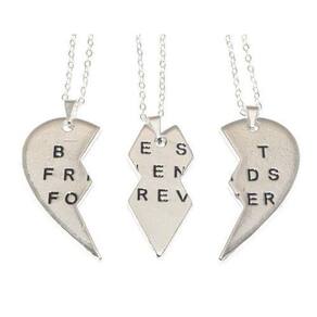 Colar Best Friends Sempre Amigas Amizade Folheado 3 Pçs B27