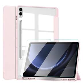 Capa acrílico c/ slot caneta tab s9 plus + película 12.4