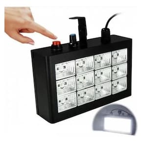 Iluminação strobo 12 leds flash luz branco potente eventos