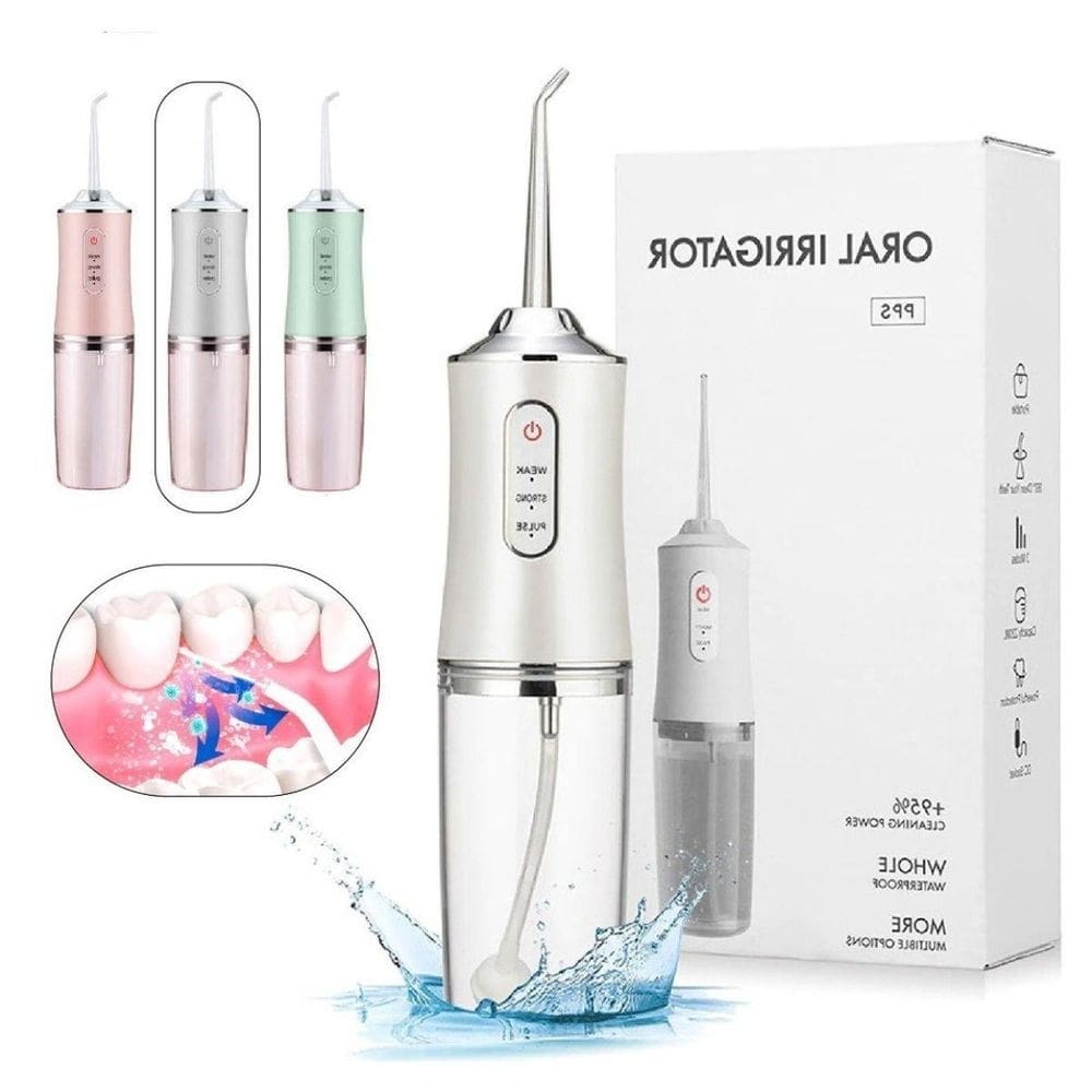 Limpador dental irrigador bucal portátil limpeza profunda