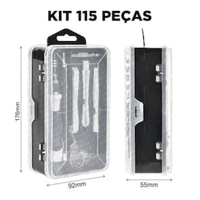 Kits Chave 115Pcs De Reparos Conjunto Profissional Multi Uso