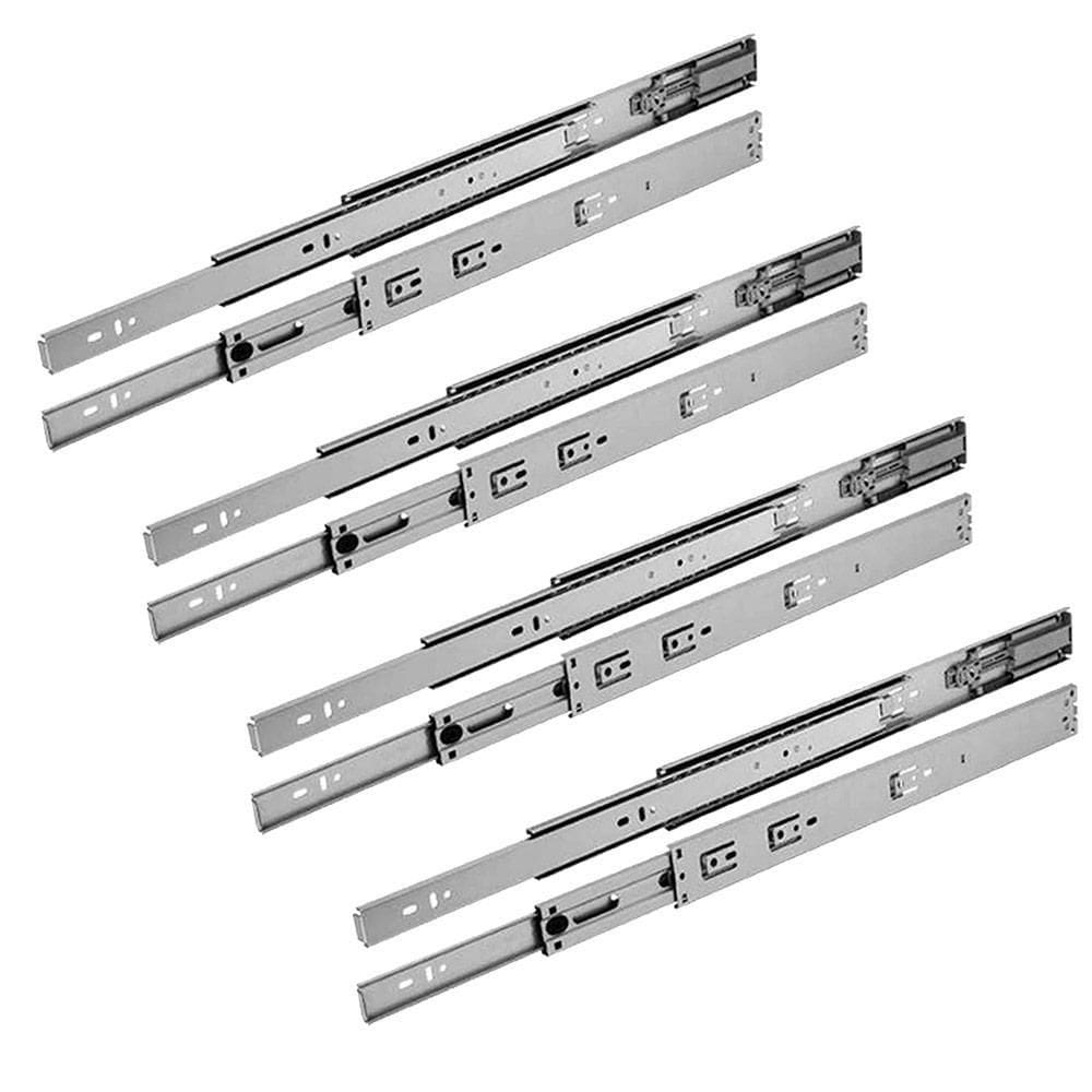 8 corrediças telescópicas 40cm gaveta trilho zincada 4 pares