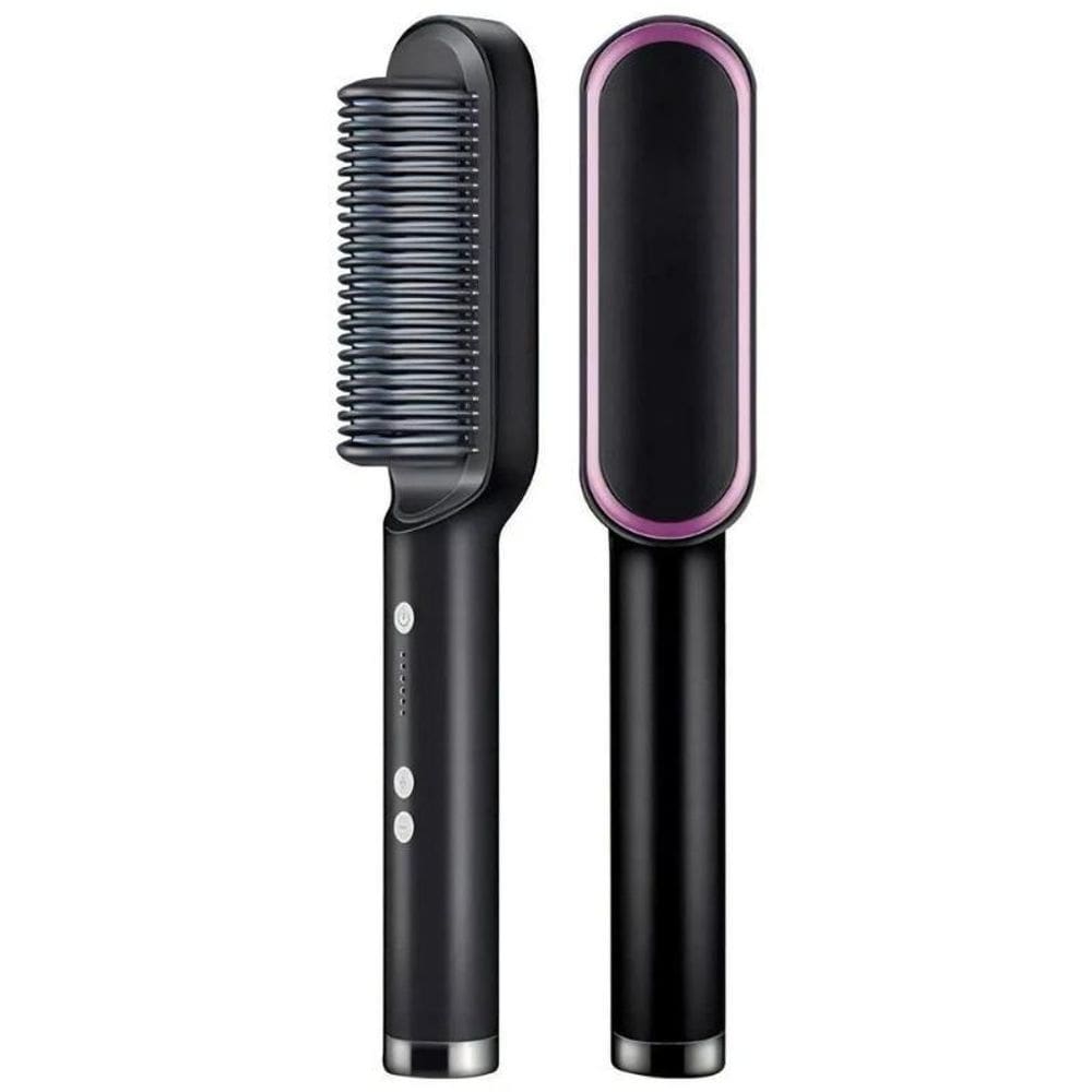 Escova pente secadora profissional 3 em 1 seca modela cabelo bivolt