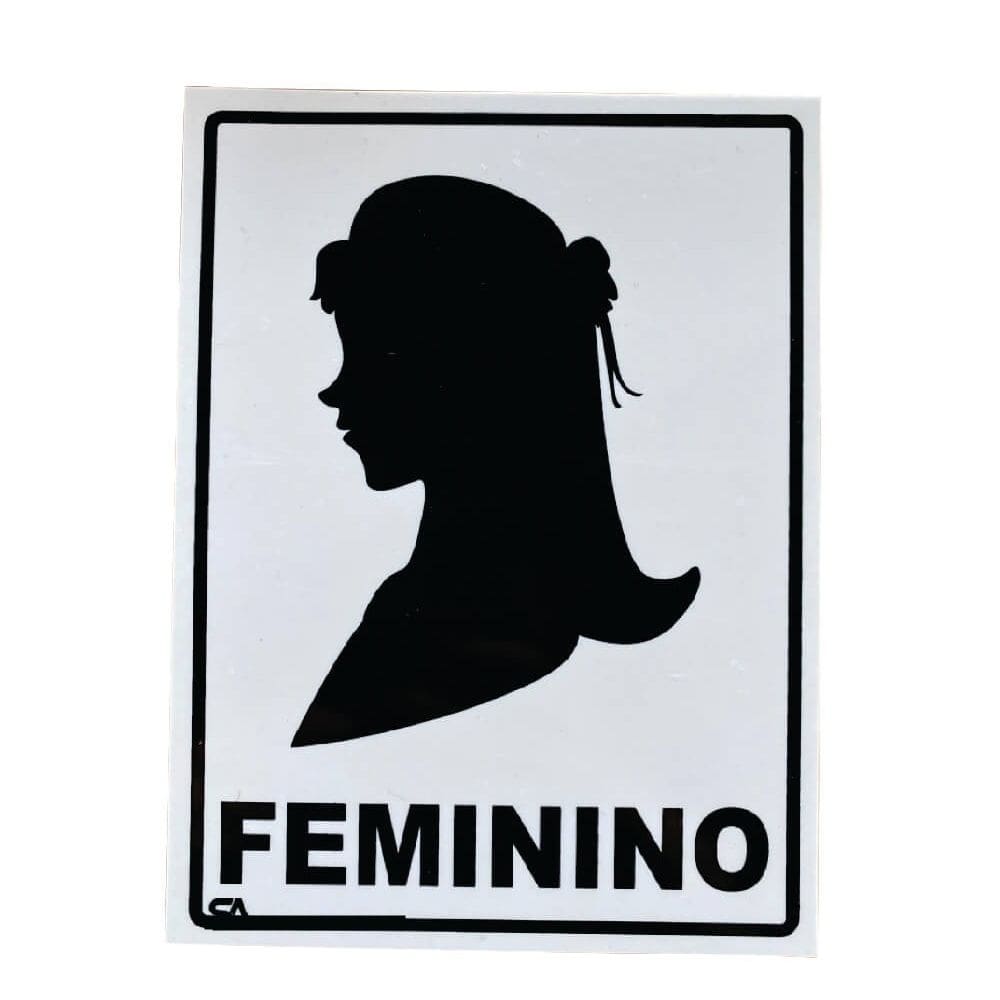 Placa Feminino - 15cm x 20cm