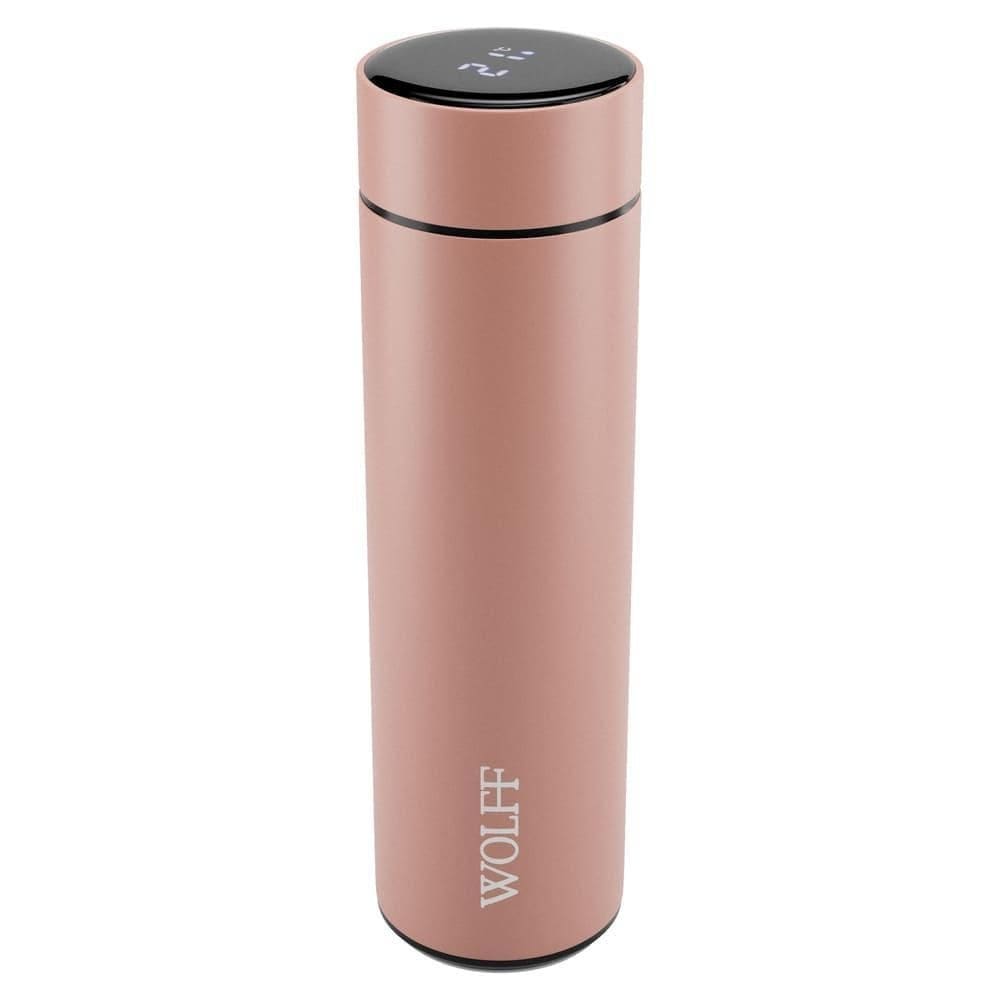 Garrafa térmica de inox com termômetro led 500ml wolff 29114