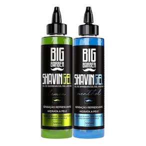 Kit shaving gel de barbear lemon menthol atacado big barber