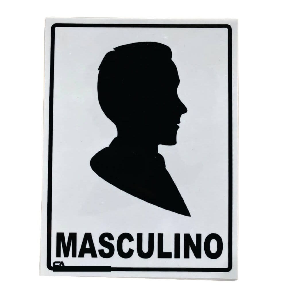 Placa Masculino - 15cm x 20cm