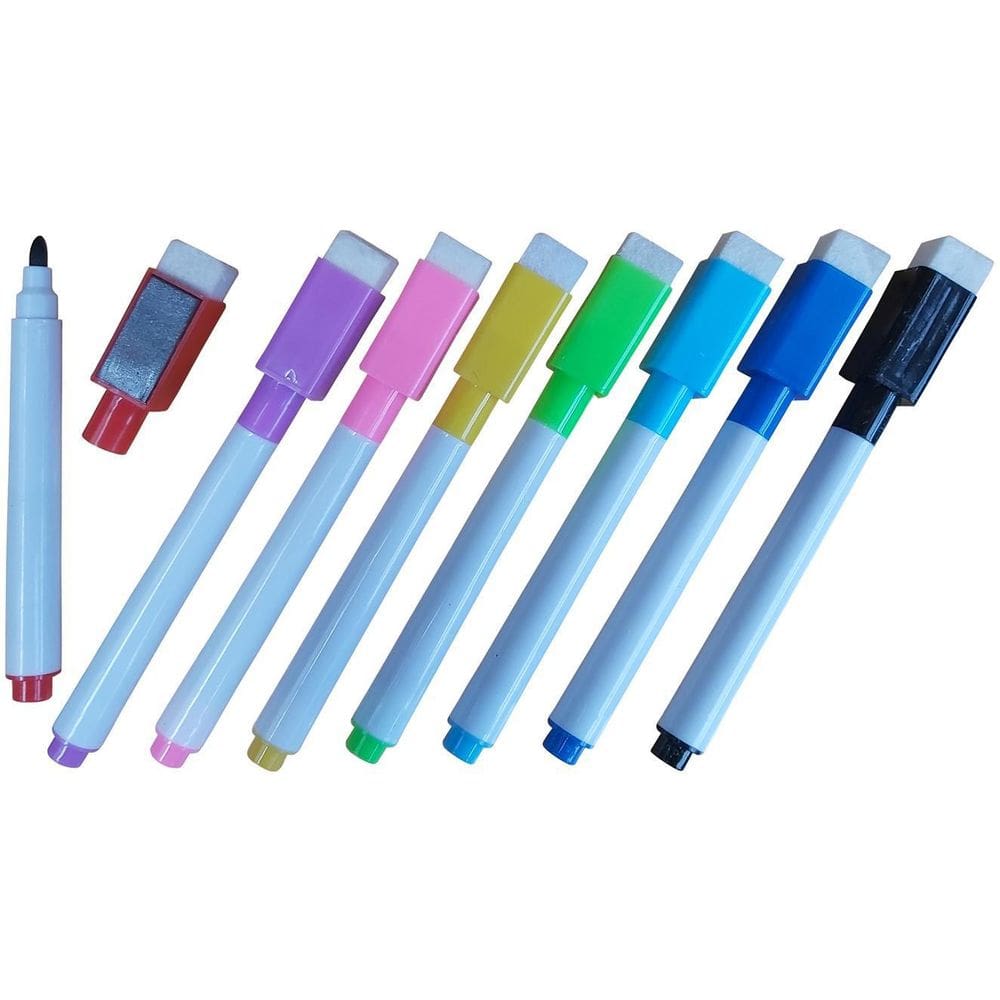 Kit 30 canetas para quadro branco com apagador e imã